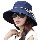 Siggi Bucket Cord Sun Summer Beach Hat Wide Brim for Women Foldable UPF 50+