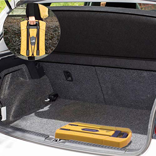 Folding-Hand-Truck-6-Wheel-roate-200Kg440lbs-Heavy-Duty-Solid-Construction-Utility-Dolly-Trolley-Cart-Compact-and-Lightweight-for-LuggagePersonalTravelAutoMoving-and-Office-Use-Yellow