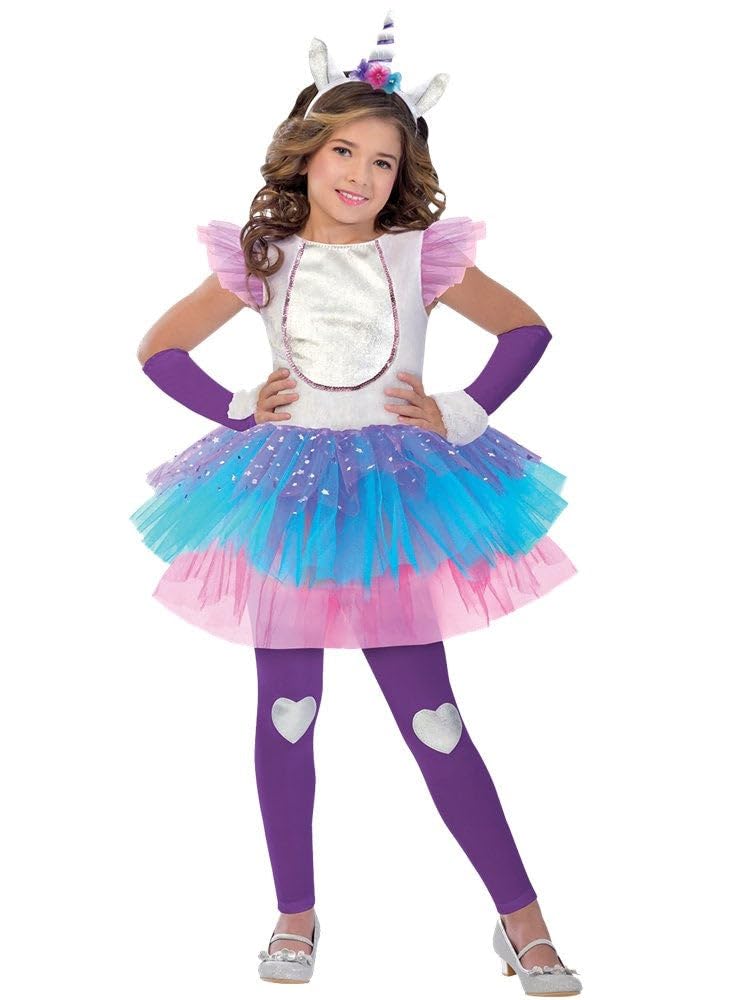 (PKT) (Fix 0/1) (9903535) Child Girls Magical Unicorn Costume (8-10yr)