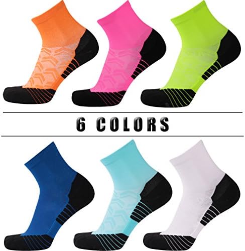 Running Socks Men, NIcool All Sports Cushioned High Performance Athletic Socks, 1 Pair, Bright Green