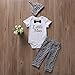 Cute 3pcs Newborn Baby Boys Little Man Romper+Beard Pants+Hat Outfits Set
