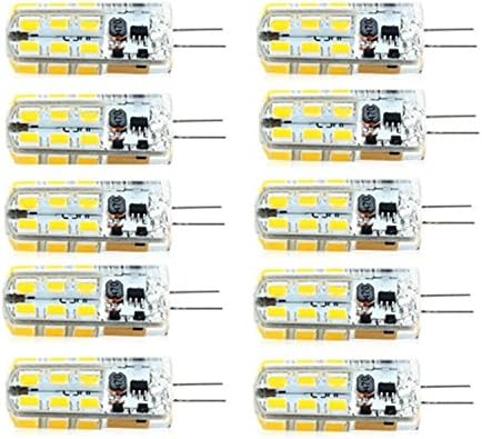 WELSUN 10X 3-Watt T4 G4 LED Bulb 12V A/DCC 24SMD 2835 LED Warm White 3000K Color