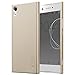 Sony Xperia XA1 Case with Screen Protector (Not Glass), PC Ultra Thin Slim Fit Case, Non Slip Salient Point Surface for Excellent Grip Anti-Fingerprint Cover Phone Cases for Sony Xperia XA1 (Gold)