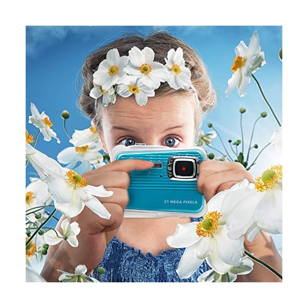 Topchances Unterwasserkamera für Kinder, wasserdicht, Digitalkamera, Selfie, Dual-Bildschirm, 5,1 cm (2 Zoll), LCD… – Bild 5