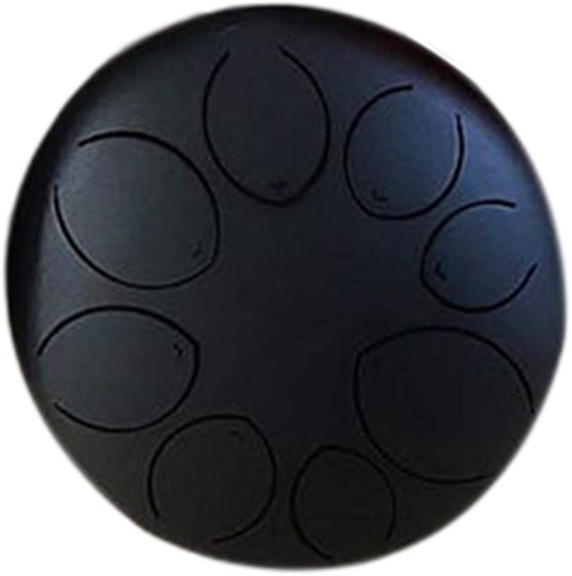 8 Inch 8 Notes Tongue Drum,percussion Instrument Pan Drum,steel Ethereal Tongue Drum Set Steel Titanium Alloy Black/titanium White 13.5x19.5m/5.31x7.681in 1.35kg With Mallets Music Book Bag