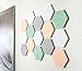 Hexagon Felt Tile Bulletin Board/Memo Board for Wall, Pastel Tones - 15 Felt Tiles (6