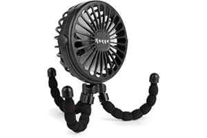 Keweis Stroller Fan Mini Handheld Octopus Fan Baby Fan with Flexible Tripod Wrapped on Stroller, Car Seat, Student Bed, Bike USB Rechargeable Fan, Desk Fan for Office and Baby Room or Outdoor