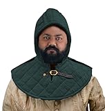 THE MEDIEVALS Gambeson Cotton Hood with Coller SCA