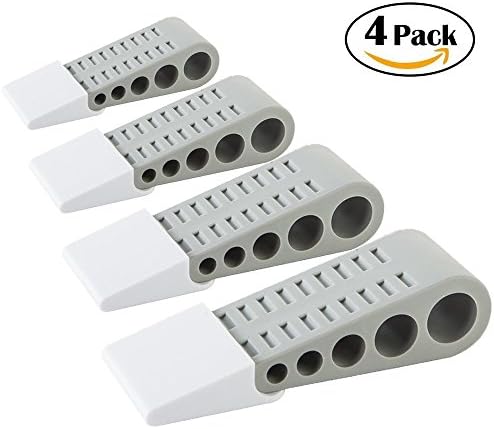Impfunical Door Stopper,Rubber Stop Wedge (4 Pack)，Slip-Resistant Free Bonus Holders,Fits All Surfaces Non-Toxic Non-Scratch,Security Doorstopper