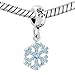 LovelyJewelry Snowflake Charms Synthetic Crystal Dangle Spacer Bead For Bracelets (Snowflake 3)