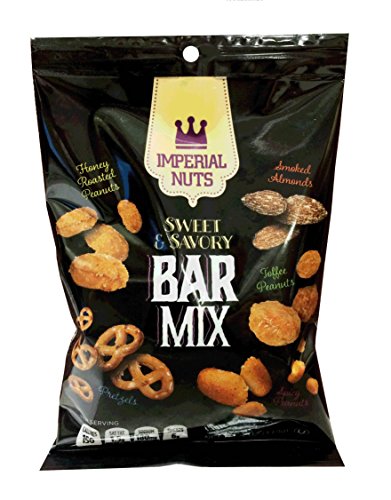 Imperial Nuts Bar Mix Snack Packs - Sweet & Savory (12 Pack x 4 oz) - Great Grab & Go Snack High in Protein Kosher Certified