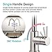 Sink Faucet, Dalmo Single Handle High Arc Brushed Nickel Pull Down Kitchen Faucet with 3 Spray Modes, Stainless Steel Kitchen Sink Faucet with Deck Plate