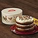 Paula Deen Pantryware Metal Cake and Pie Carrier, Garden Rooster - , Print, Large