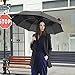 VANWALK Travel Umbrella - Windproof Compact Umbrella with Double Canopy Construction - Auto Open&Close,Sturdy, Portable and Lightweight + (Black, 45inch)