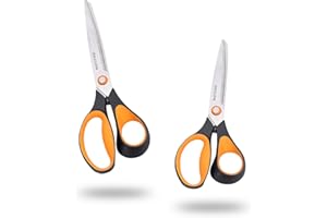 Chevining All Purpose Scissors Utility Scissors for Office Home Supplies,Crafting Scissors 2 Pack,Right Handed,Different Size