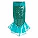 FEESHOW Little Girls Mermaid Tail Costumes Outfits Bikini Swimsuit Top with Shiny Skirt Set Purple Green 8