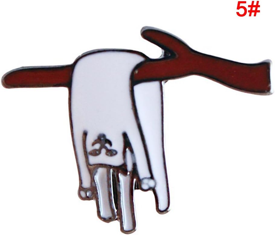 LYNN CAPANZANO Cute Funny Cat Alien Enamel Collar Pins Badge Corsage Cartoon Brooch