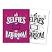 Palace Learning Funny Bathroom Decor - Set of 9 Bathroom Quotes and Sayings - Double Sided - Wall Art Prints - Toilet Humor - Unframed (CARDSTOCK, 8 x 10)