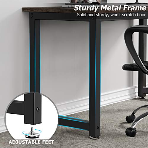 Homemaxs Computer Desk, 55inch Spacious Computer Table for Home Office