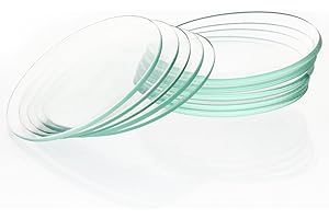 stonylab Watch Glasses, 10pk 50 mm Oblate Watch Glass Beaker Cover Set Ground Edge Borosilicate Glass Beaker Lid Evaporating Dish Cover for Laboratory School Science