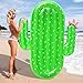 ThinkMax Inflatable Pool Float Raft for Adults and Kids, Giant 73 Inch Cactus Pool Lounge Toy for Summer Swim Party with Bonus 3 Drink Holders