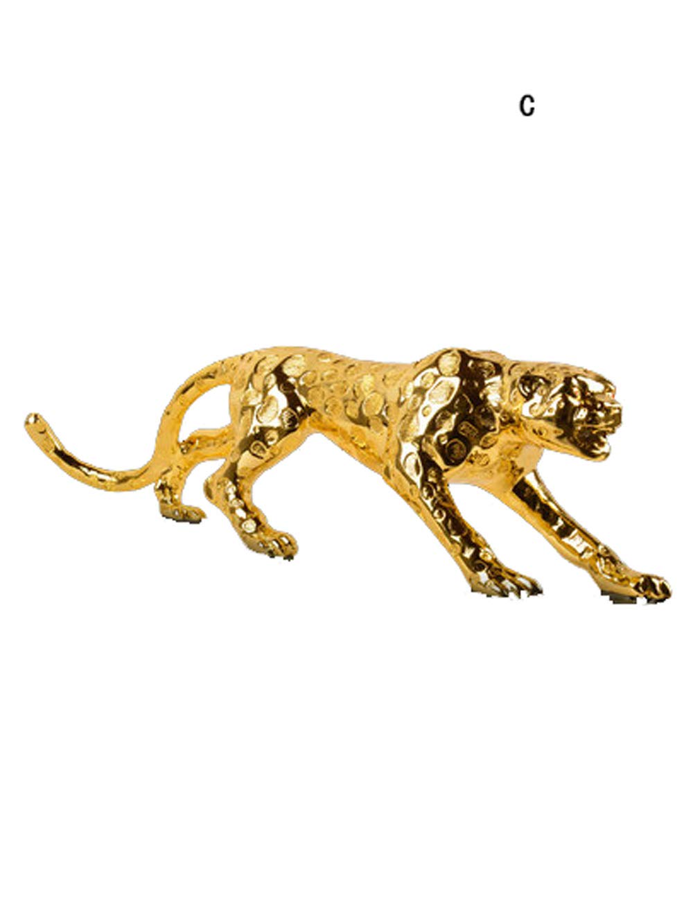 Gold color africa leopard sculture dots