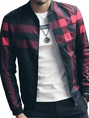 Bestmail Mens Bomber Baseball Varsity Jacket Coat Outerwear