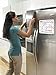 Flat Harmony Magnetic Whiteboard Calendar - 17x12 Monthly Dry Erase Board Planner for Refrigerators and Classrooms (3 Markers with Erasers Included)