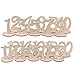 eZAKKA Table Number 1-20, Wooden Wedding Table Numbers with Holder Base for Wedding Party Home Decoration Vintage Birthday Event Banquet Anniversary Decor Catering Reception