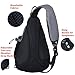 Pioneeryao 19'' Sling Bag Backpack Crossbody Bag Shoulder Bag (Black)