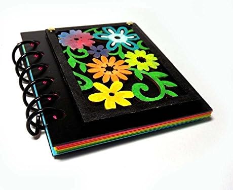 Painted Neon Flower Spiral Bound Book
