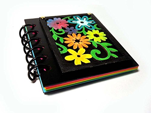 Painted Neon Flower Spiral Bound Book