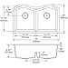 Elkay Quartz Classic ELGULB3322MC0 Equal Double Bowl Undermount Sink with Aqua Divide, Mocha