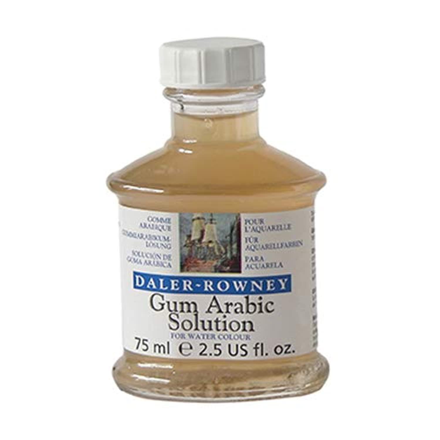 Daler-Rowney Aquafine Watercolour Medium, Glass Jar with Child Lock Cap, 2.54oz - 75 ml, Gum Arabic
