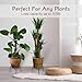 Lewondr Potted Plant Stand, [3-Pack] Indoor Iron Flowerpot Holder Rustproof Durable Metal Garden Container Outdoor Decorative Round Supports for Planter – White + Black + Chocolatethumb 2