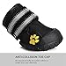 Petacc Dog Shoes Waterproof Dog Boots Anti-slip Snow Boots Warm Paw Protector for Medium to Large Dogs Labrador Husky Shoes 4 Pcs in Size 4