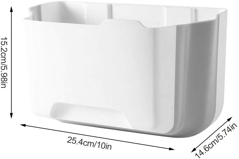 Hanging Trash Can，Household Cabinet Door-mounted Trash Can Folding Suspension Classification, Can Also Be Used As Car Paper Basket, Plastic