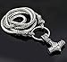 Viking Metal Cord Ravens of Odin with Thor's Hammer Mjolnir Scandinavian Huginn and Muninn 60 cm�