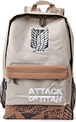 Anime Attack on Titan Cosplay Bag Backpack School Bag (Beige)