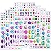 Self-Adhesive Jewels Stickers Crystal Gem Rhinestone, Assorted Size-7 Sheets (Multicolor)
