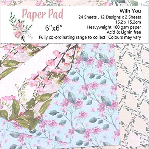 Garden themed Scrapbook Paper Pack,Scrapbook Paper Pad Decorative Floral Paper for Scrapbooking//Craft//Photo Album//DIY//Origami Art DIAHOUD 24sh 6x6