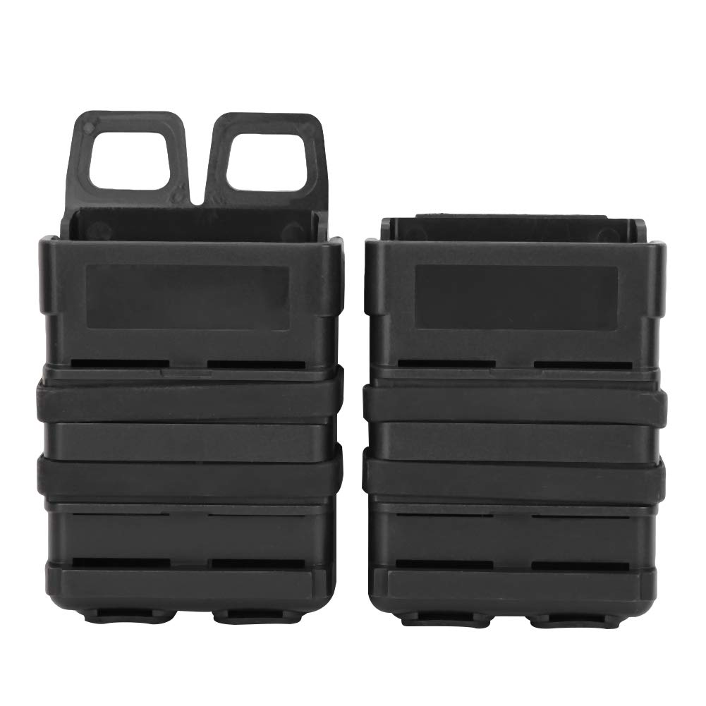 Quick release mag case,Portable Magazine Fast Attach Pouch Molle System Module Double Ammo Holder for M4(Black)m4 mag holder