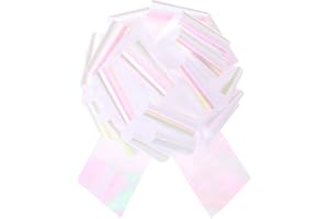 MECCANIXITY 10 Inch Metallic Large Big Pull Bow Gift Wrapping Bows Ribbon for Wedding Car Baskets Presents Christmas Bow, Col