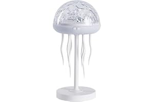 Wastou Jellyfish Lamp, Ocean Wave Projector Night Light, USB Mood Lamp with Dancing Tentacles, 7-Color Northern Lights Projec