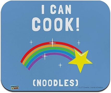 Gjid Je Peux Cuisiner Des Nouilles Etoile Filante Humour Drole Tapis De Souris Mince A Profil Bas Tapis De Souris Amazon Fr High Tech