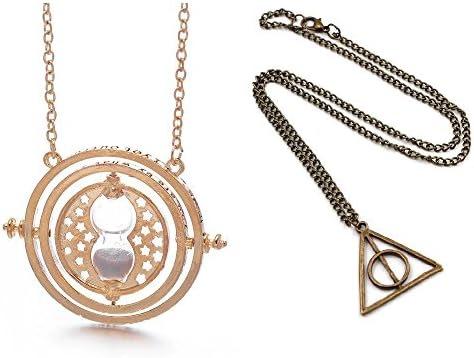 Two Piece Harry Potter INSPIRED Necklace Set with Black Gift Bag