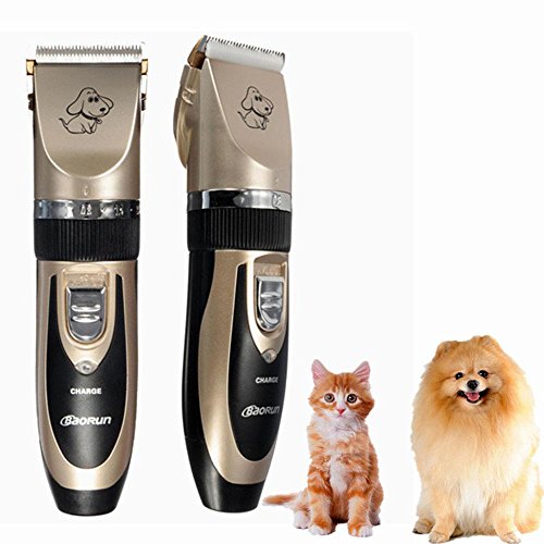 Pet Clipper, Umiwe Pet Dog Cat Hairdress Rechargeable Electronic Low Vibration Low Noise Pet Hair Trimmer Pet Scissors Dog Grooming Cutting Machine - Thumbnail 5