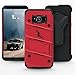 ZIZO Bolt Series for Samsung Galaxy S8 Plus Case Military Grade Drop Tested with Tempered Glass Screen Protector Holster RED Black