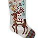 Alice Doria 21“ Handmade Hooked Reindeer Christmas Stocking with Beautifully Detailed Pattern