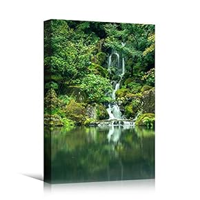 signwin Canvas Wall Art Lake Waterfall Landscape Multicolor...